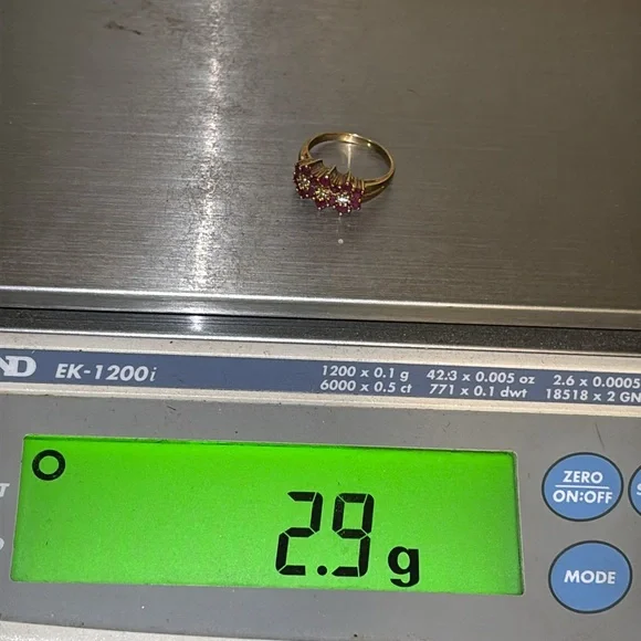 14k Gold Rubies & Diamond Ring - Picture 10 of 13